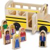 Veículos Motorizados |   Conjunto de Brinquedos de Ônibus Escolar de Madeira com 7 Figuras – Brincadeira de Faz de Conta – Brinquedos Clássicos para Crianças Veículos Motorizados