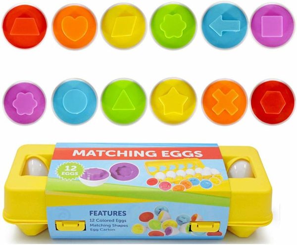 Brinquedos de Classificação e Empilhamento |   Ovos de Páscoa Conectando Ovos em Cartonagem – Brinquedos e Presentes para Crianças de 1 a 3 Anos – Meninas e Meninos – Aprender Brincando com Ovos de Formas e Cores Brinquedos de Classificação e Empilhamento Brinquedos de Classificação e Empilhamento