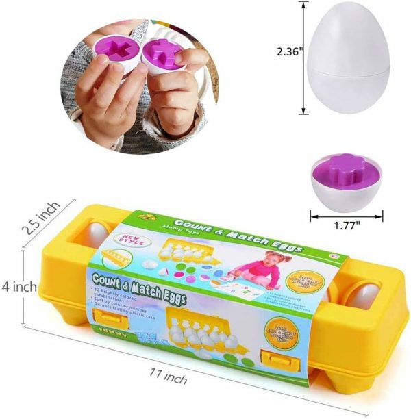 Brinquedos de Classificação e Empilhamento |   Ovos de Páscoa Conectando Ovos em Cartonagem – Brinquedos e Presentes para Crianças de 1 a 3 Anos – Meninas e Meninos – Aprender Brincando com Ovos de Formas e Cores Brinquedos de Classificação e Empilhamento Brinquedos de Classificação e Empilhamento