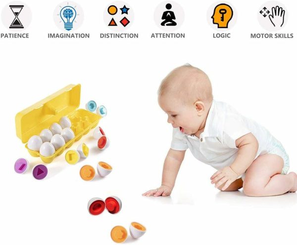 Brinquedos de Classificação e Empilhamento |   Ovos de Páscoa Conectando Ovos em Cartonagem – Brinquedos e Presentes para Crianças de 1 a 3 Anos – Meninas e Meninos – Aprender Brincando com Ovos de Formas e Cores Brinquedos de Classificação e Empilhamento Brinquedos de Classificação e Empilhamento