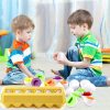 Brinquedos de Classificação e Empilhamento |   Ovos de Páscoa Conectando Ovos em Cartonagem – Brinquedos e Presentes para Crianças de 1 a 3 Anos – Meninas e Meninos – Aprender Brincando com Ovos de Formas e Cores Brinquedos de Classificação e Empilhamento Brinquedos de Classificação e Empilhamento