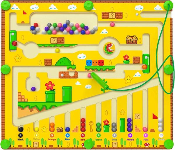 Brinquedos de Classificação e Empilhamento |   Quebra-Cabeça Magnético de Cores e Números – Brinquedos Montessori para Crianças a Partir de 3 Anos – Tabuleiro Ativo de Madeira – Brinquedos Educativos para Atividades na Pré-Escola – Presentes para Crianças, Meninos e Meninas de 3 a 5 Anos. Brinquedos de Classificação e Empilhamento Brinquedos de Classificação e Empilhamento