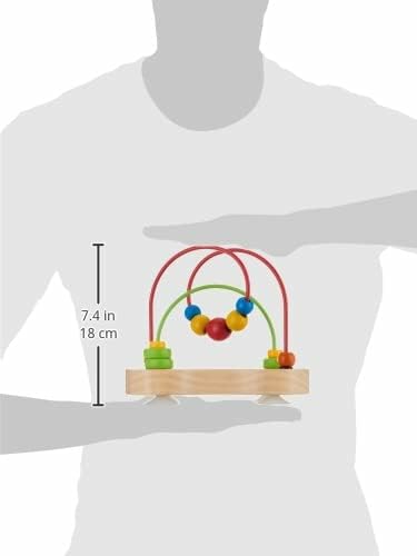 Labirintos de Contas |   Giz de Cera Dupla Vencedor de Prêmios Labirinto de Contas de Madeira Multicolorido L: 3,5 W: 8,5 H: 7,6 Polegadas 6+ Meses Labirintos de Contas Labirintos de Contas